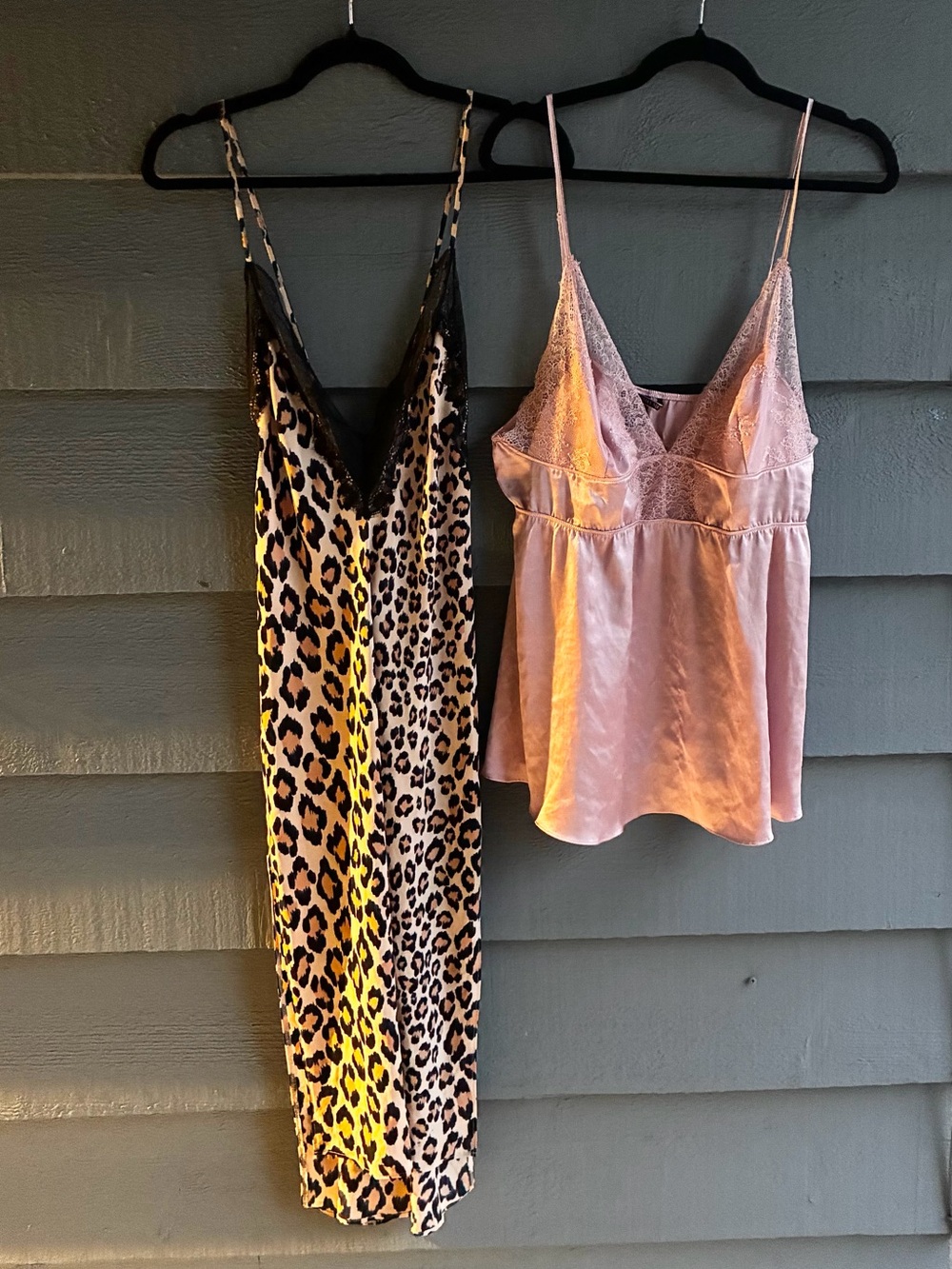 Two-For-One Victoria's Secret Leopard Slip and Dusty Pink Satin Camisole!